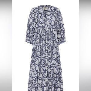 Daughters of India Kyra Midi Dress Blue Iris Small